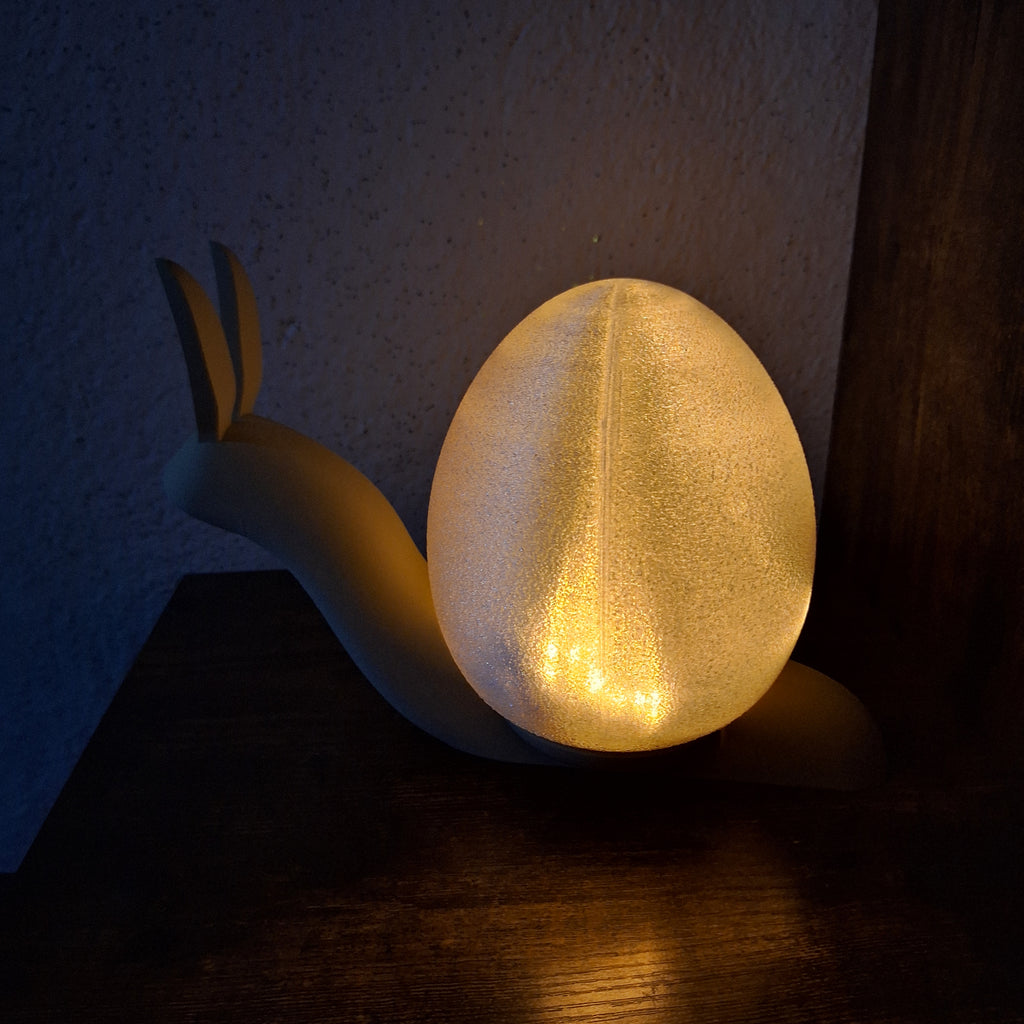 Deko-Schnecke –  Gartendeko mit Solarlichterkette